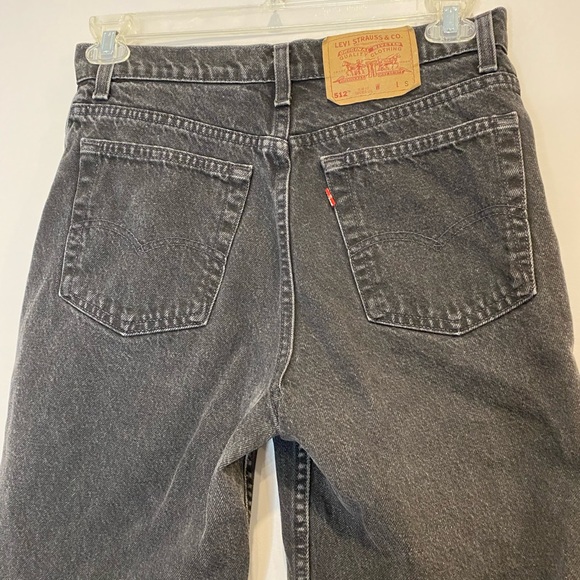 VTG 90s Faded Black Levi’s 512 Slim Fit Tapered Leg - Picture 2 of 7